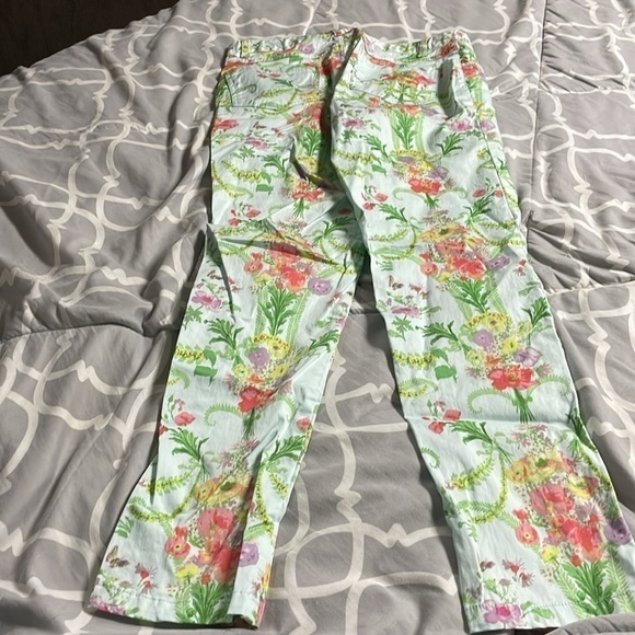 Baker by Ted Baker size 14 mint green with florals straight leg kids’ pa… - Picture 8 of 8
